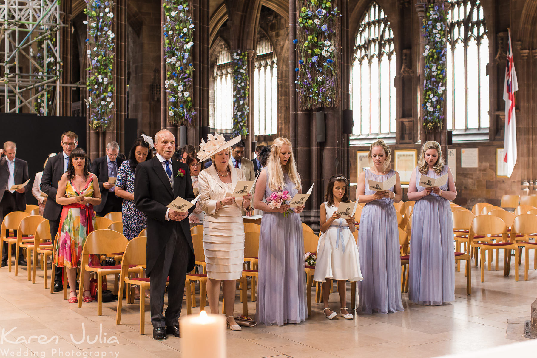 wedding ceremony at Manchester Cathedral