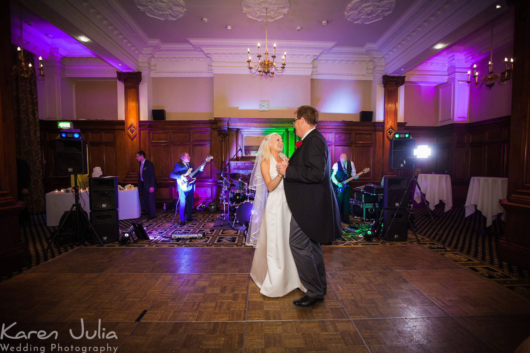 bride and groom first dance at Manchester Midland hotel