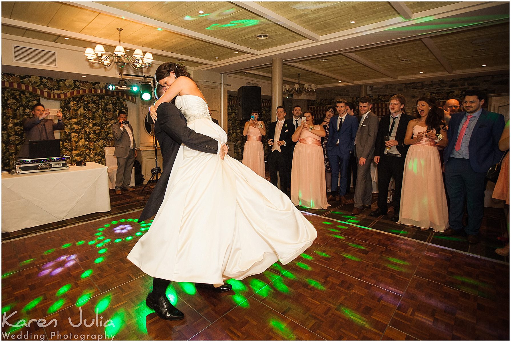 bride and groom first dance at Stanley house hotel