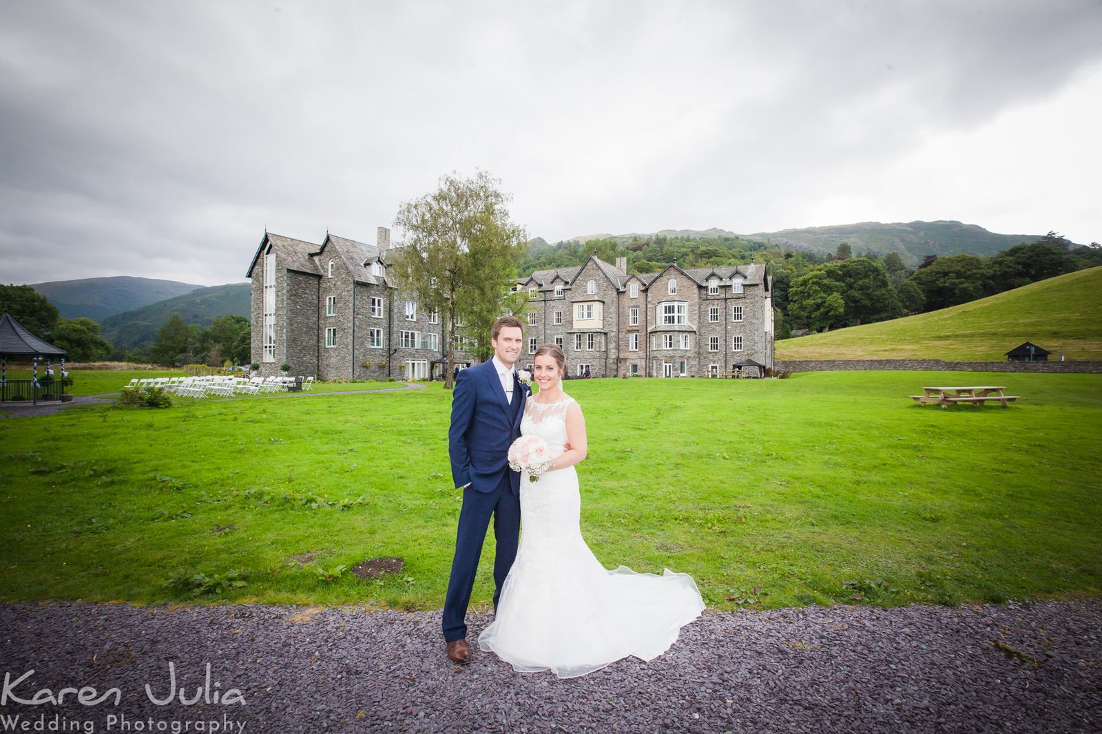 bride and groom portrait at Daffodil Hotel & Spa Wedding