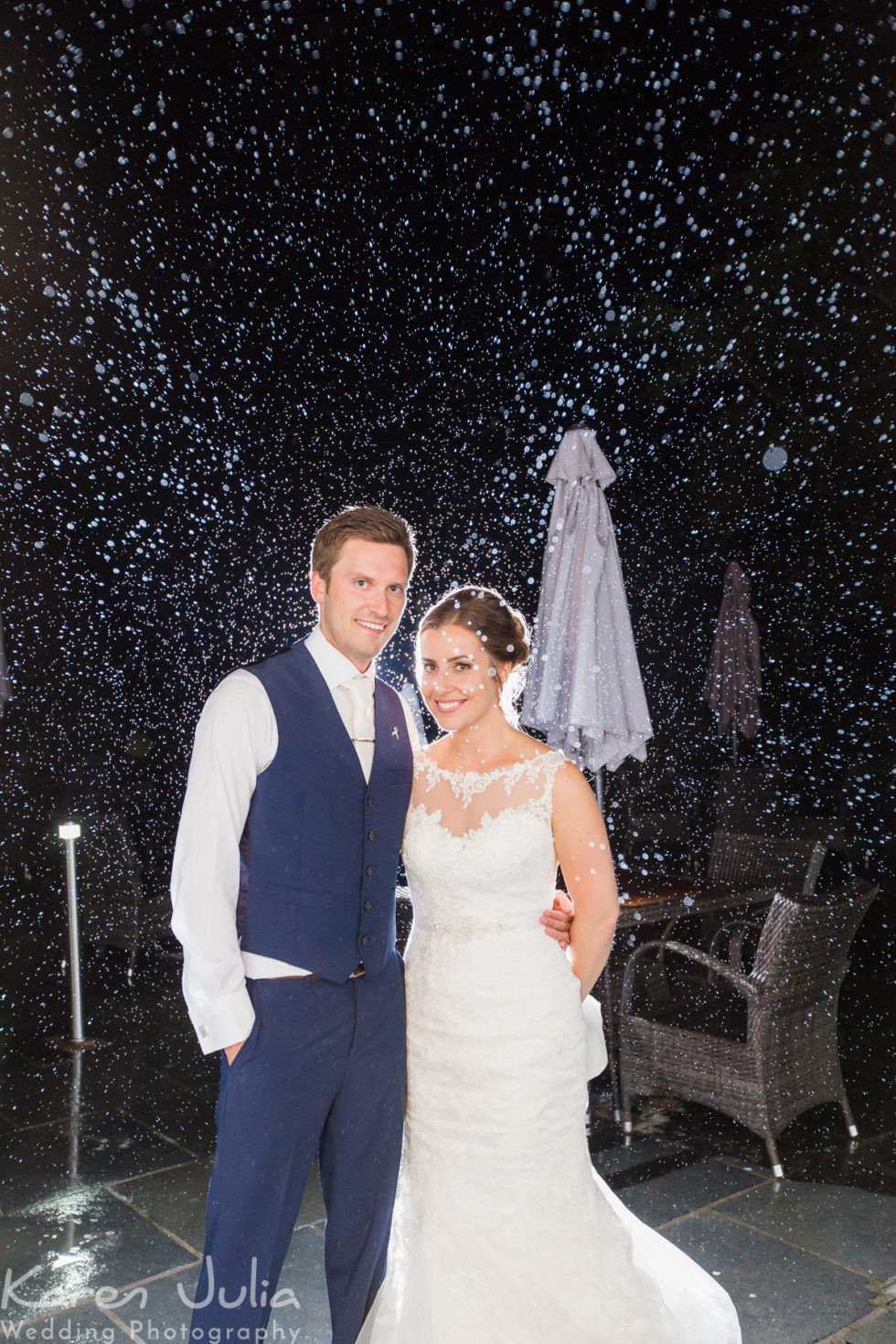 backlit rain photo at Daffodil Hotel & Spa Wedding