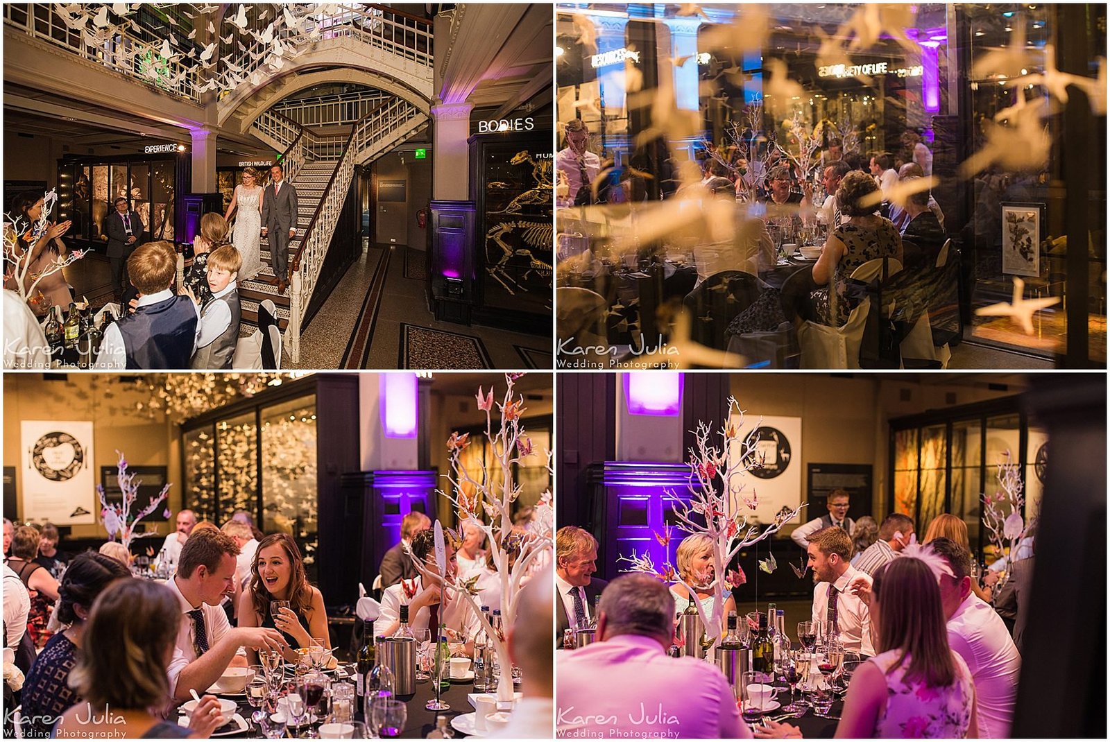 bride and groom make their entrance at Manchester Museum's Manchester gallery