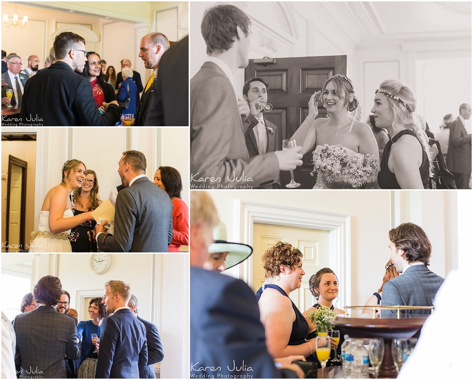 post wedding drinks reception at Reaceheath Hall