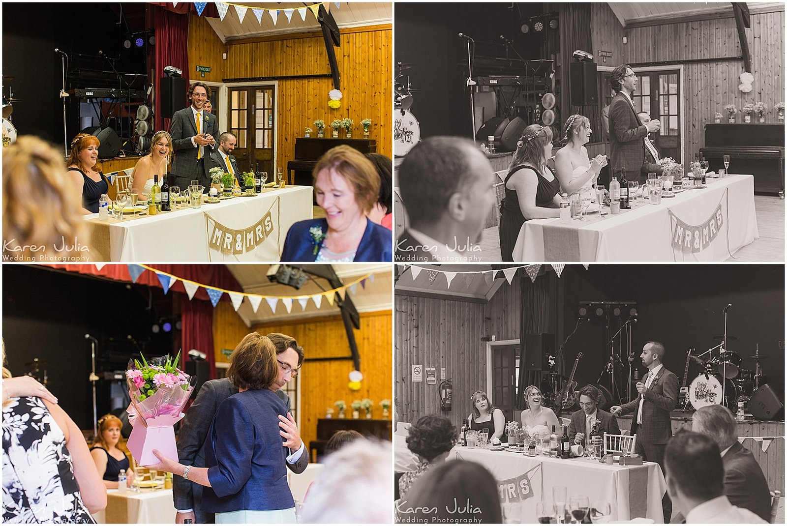 post wedding breakfast speeches at Victory Hall village hall Mobberley