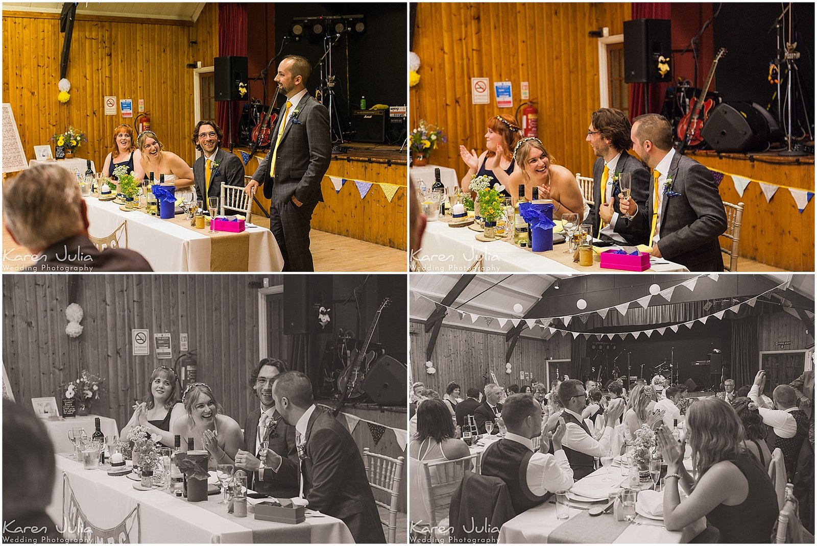 post wedding breakfast speeches at Victory Hall village hall Mobberley