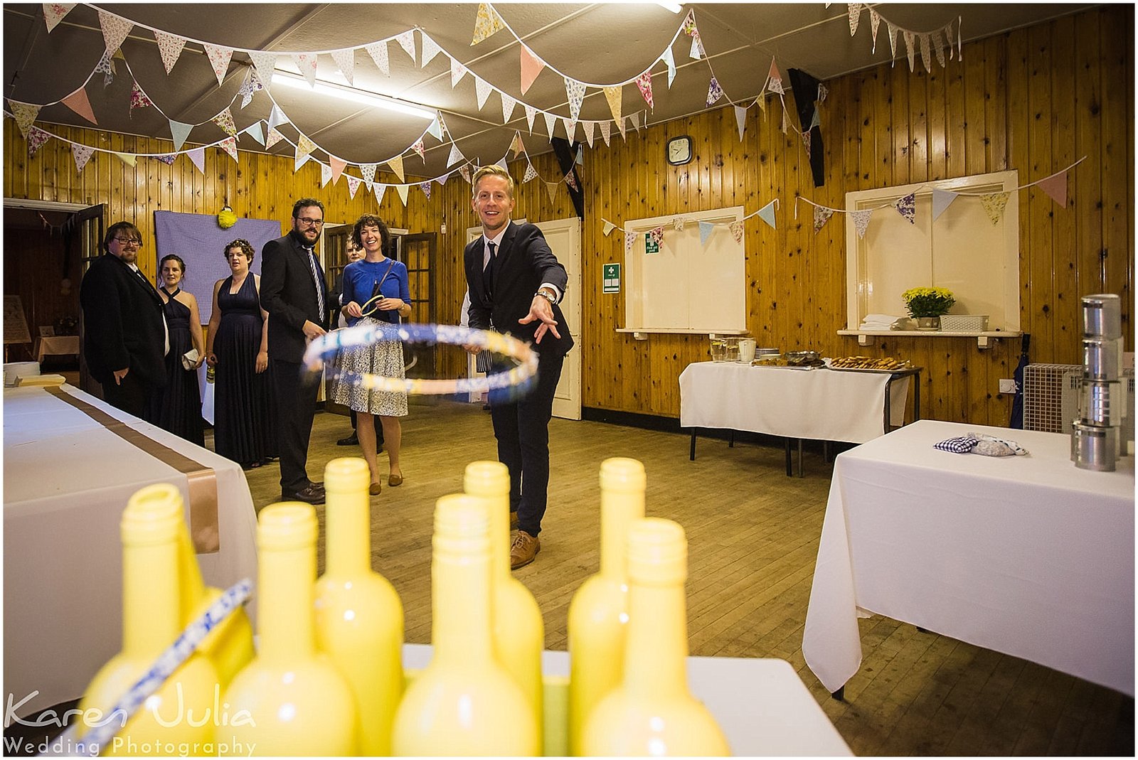 guests enjoy summer fete games like hoopla