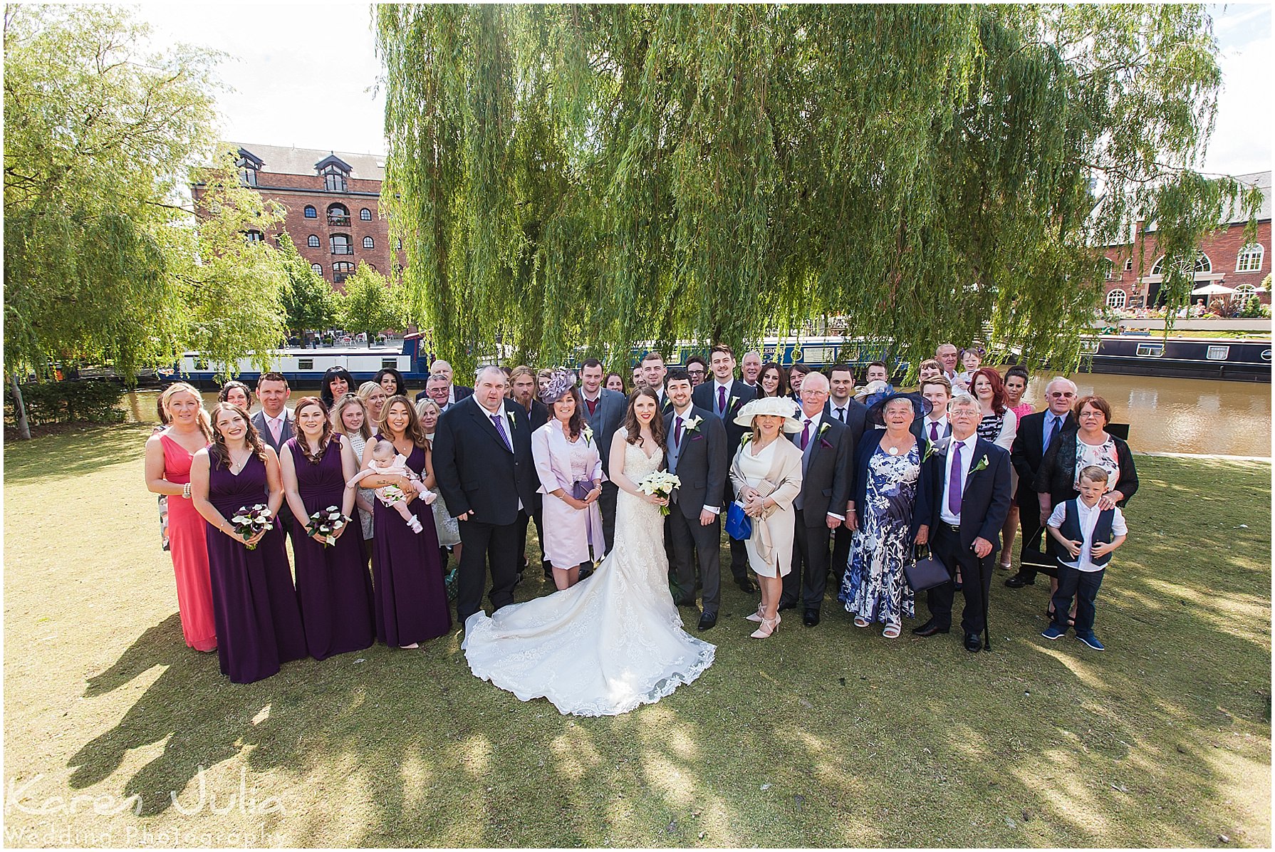 wedding group photo in castlefield