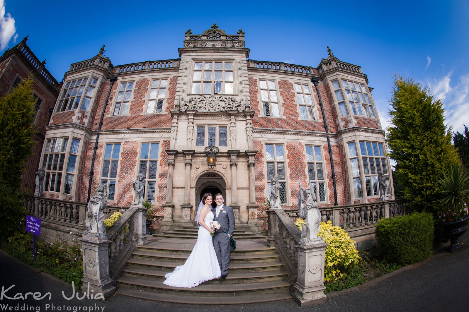 Crewe Hall Wedding Photography bride and groom portrait on wedding day