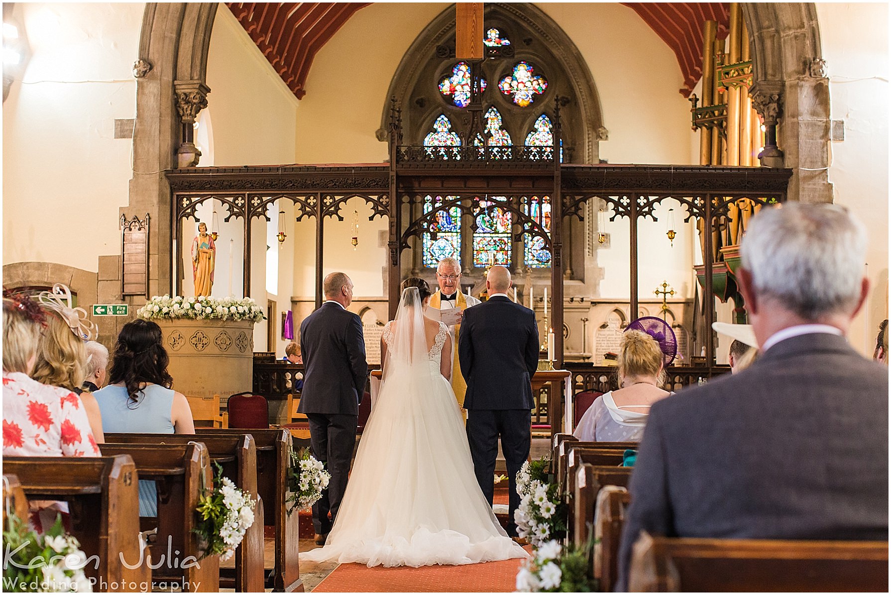 wedding ceremony at little lever church in Bolton