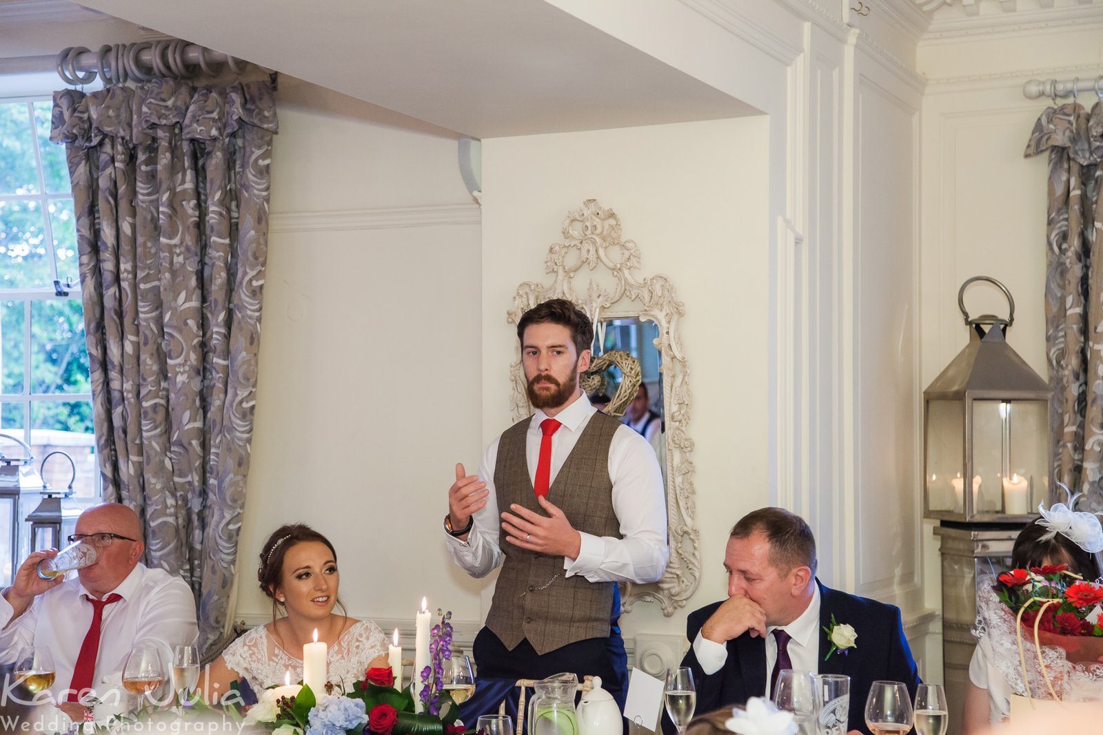 groom speech at Eaves Hall Wedding