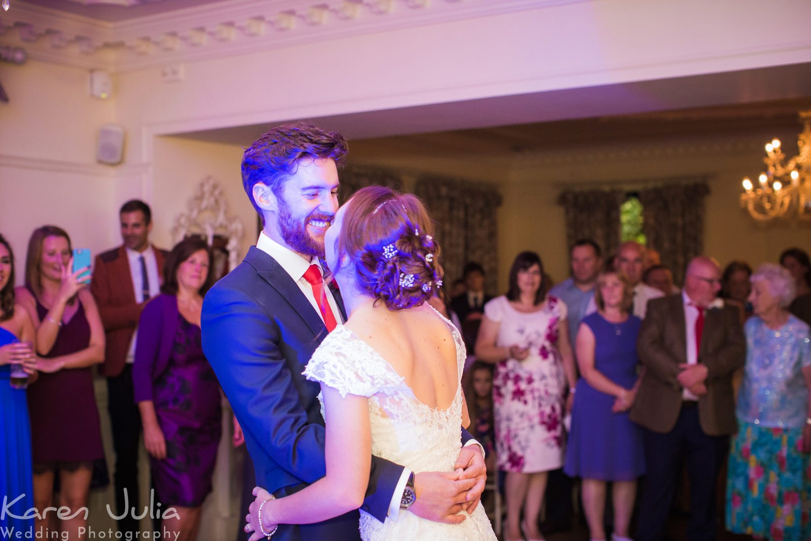 bride and groom first dance on wedding day