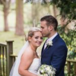 bride and groom portrait during their Classic & Elegant Deanwater Hotel Wedding