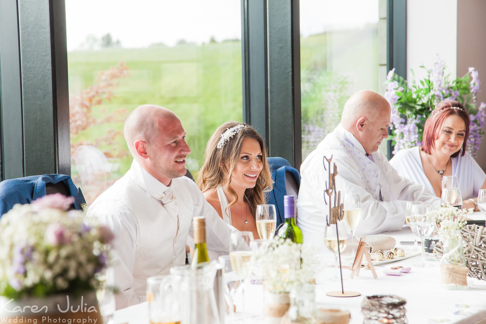 bride and groom wait for speeches in the valley suite