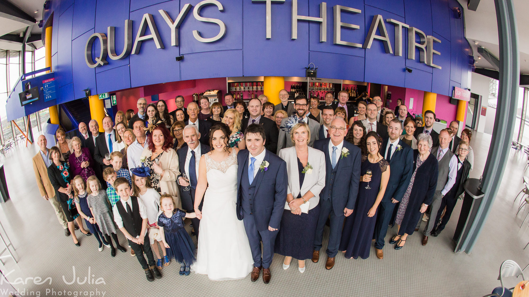 group photo of everyone at the Lowry Theatre