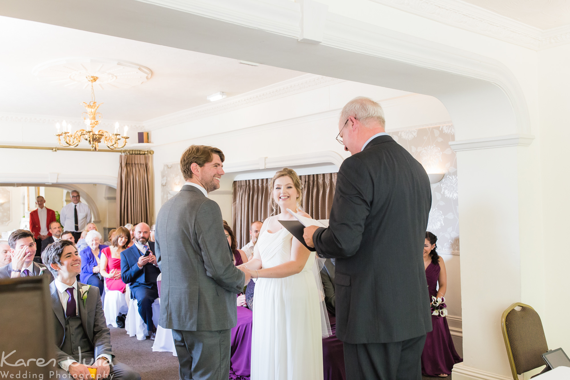 wedding ceremony at the Deanwater Hotel