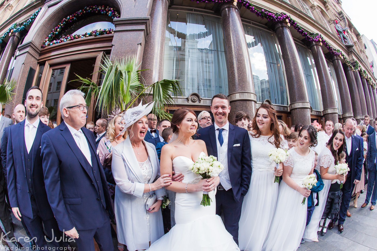 bride sees reindeer surprise