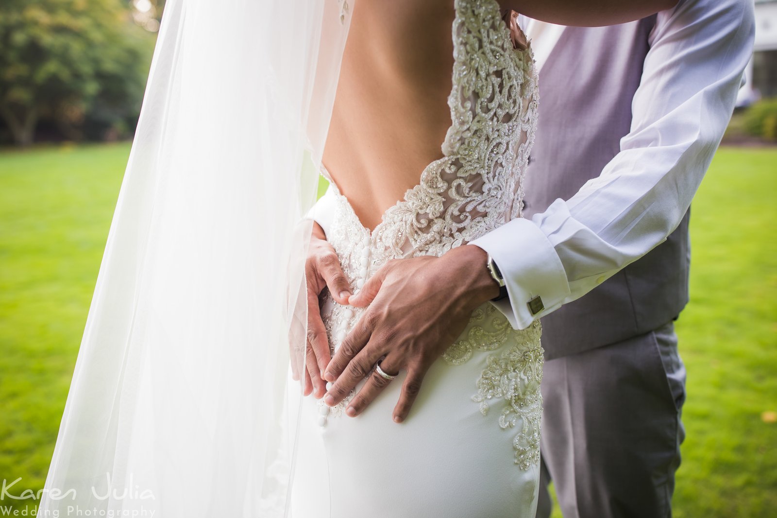 bride and groom portrait at Chancellors Hotel