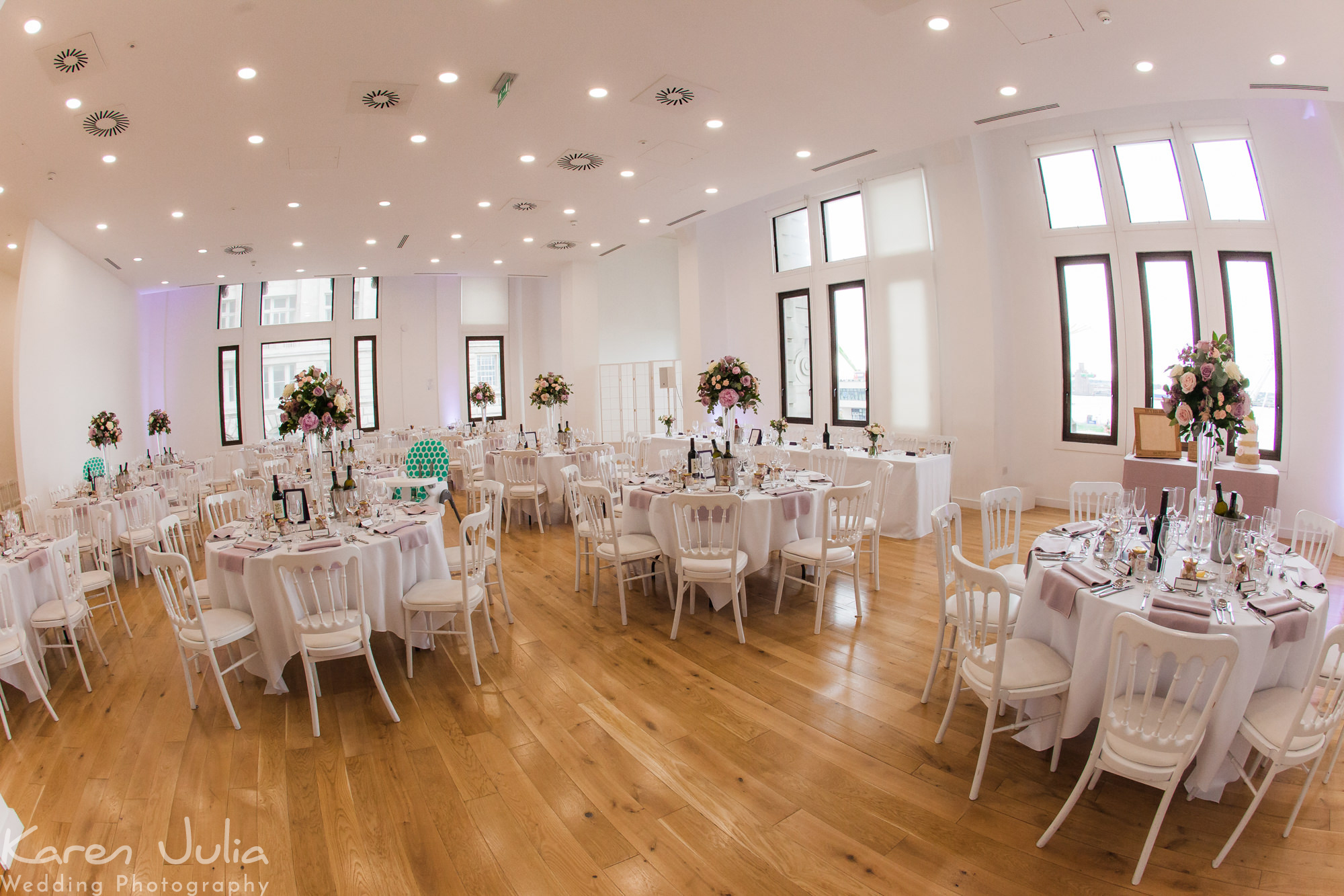 the wedding breakfast room at the Royal Liver building