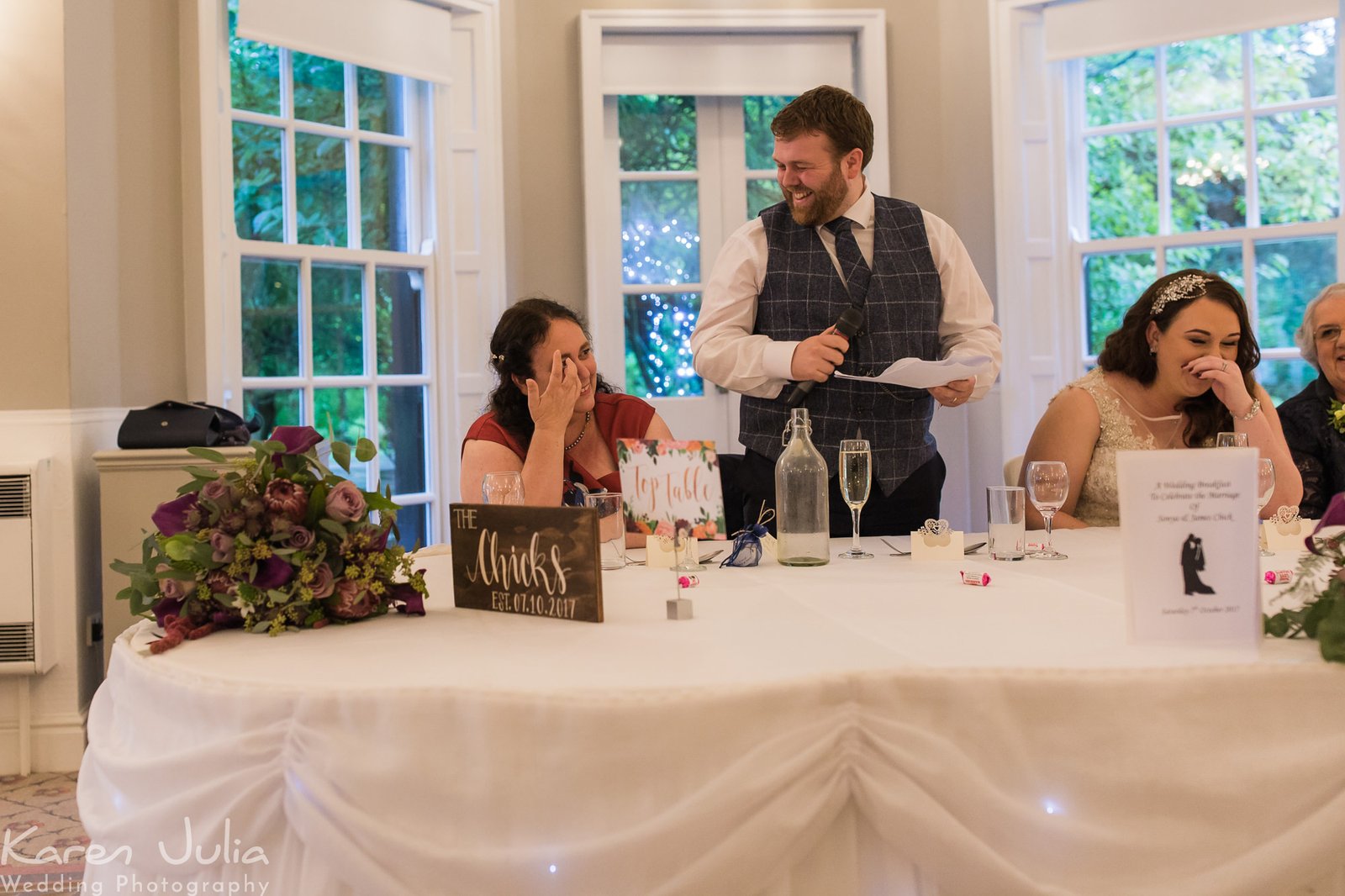 grooms speech at Statham Lodge hotel