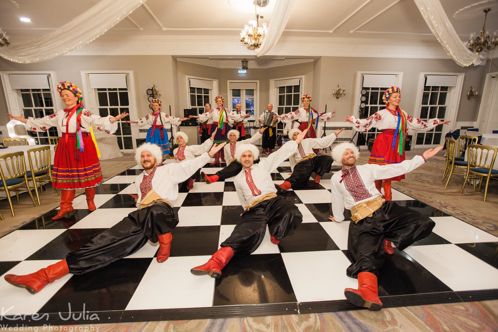 ukranian dancers at Statham Lodge hotel