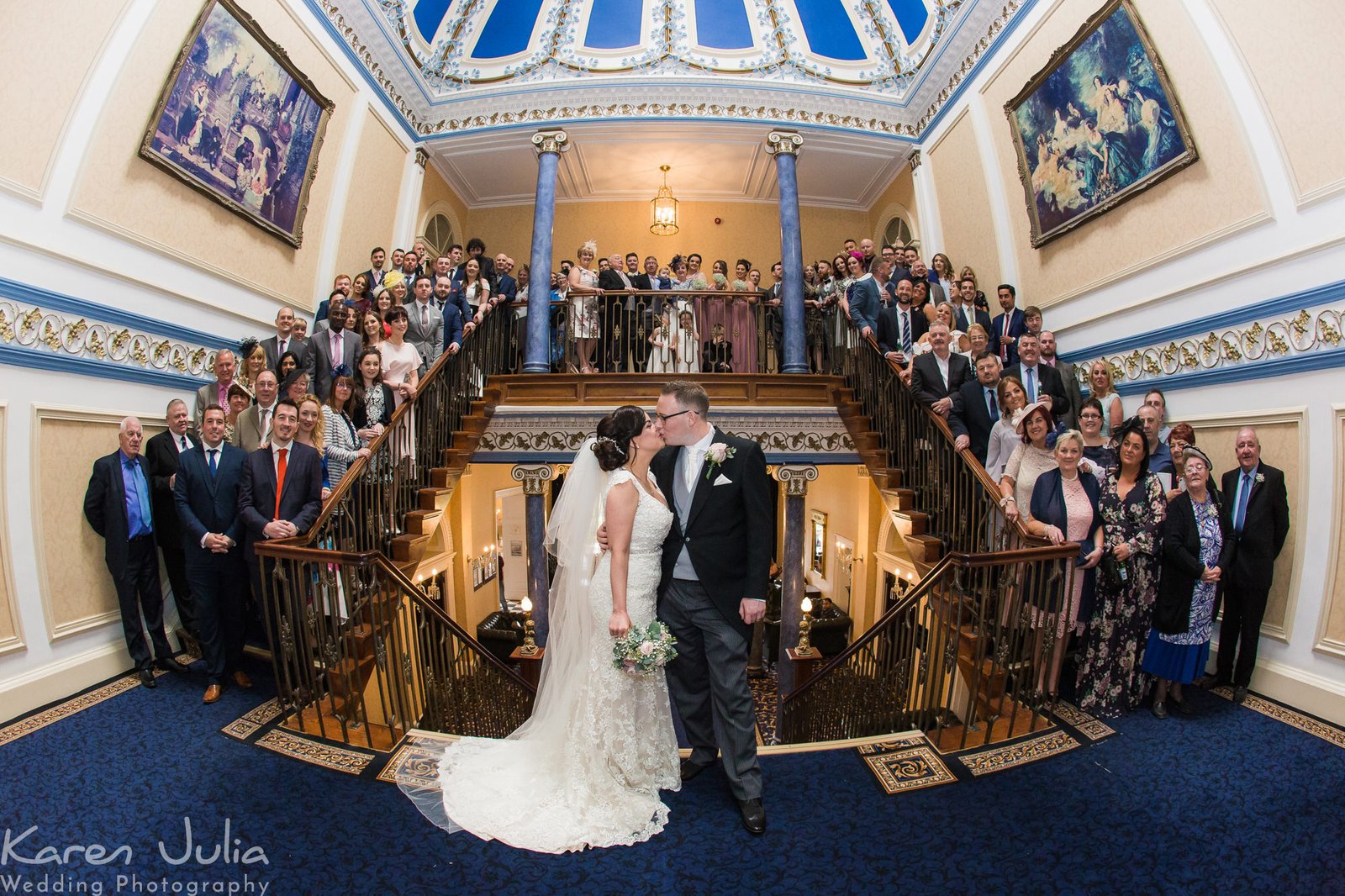 group photo on the stairs at Shrigley Hall