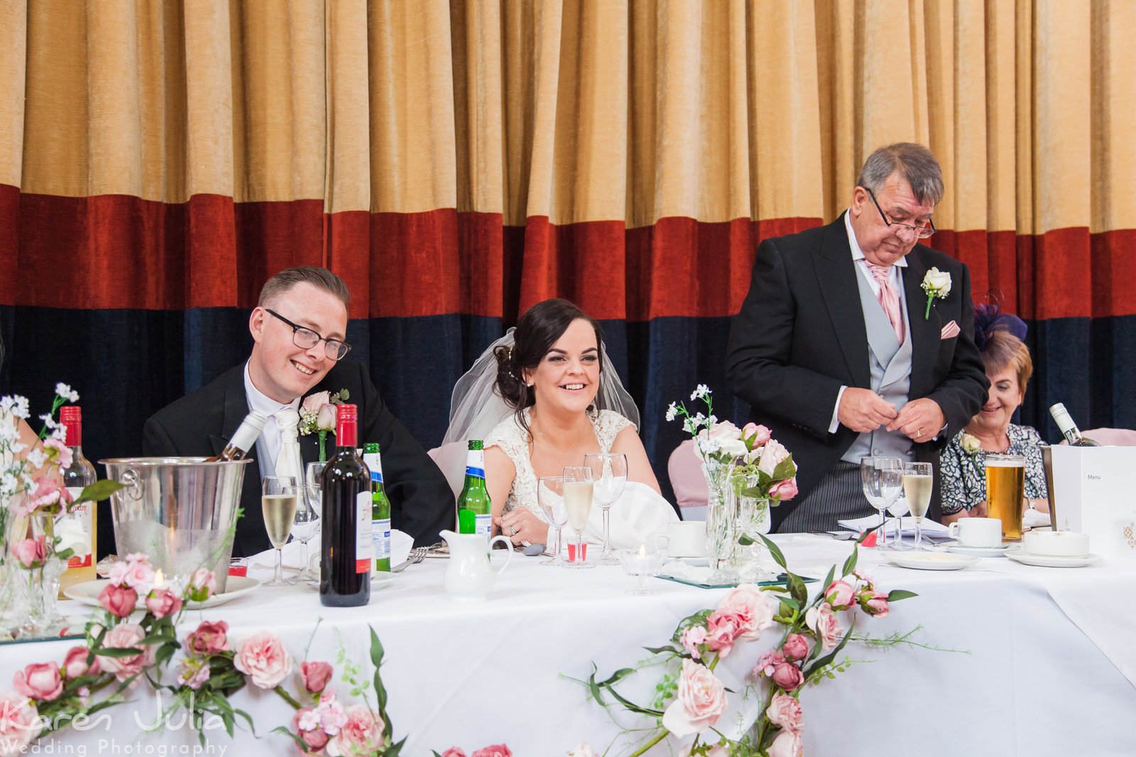 dad make speech after the wedding breakfast in the Tilden suite