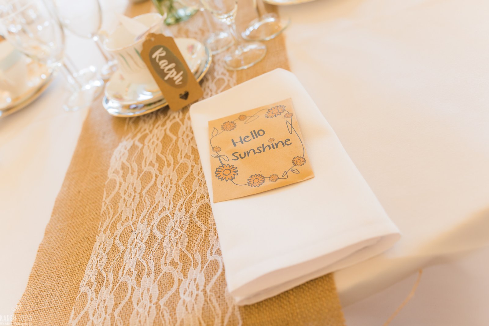 detail photo of rustic table styling