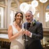 bride and groom on their wedding day in The Corinthian Club