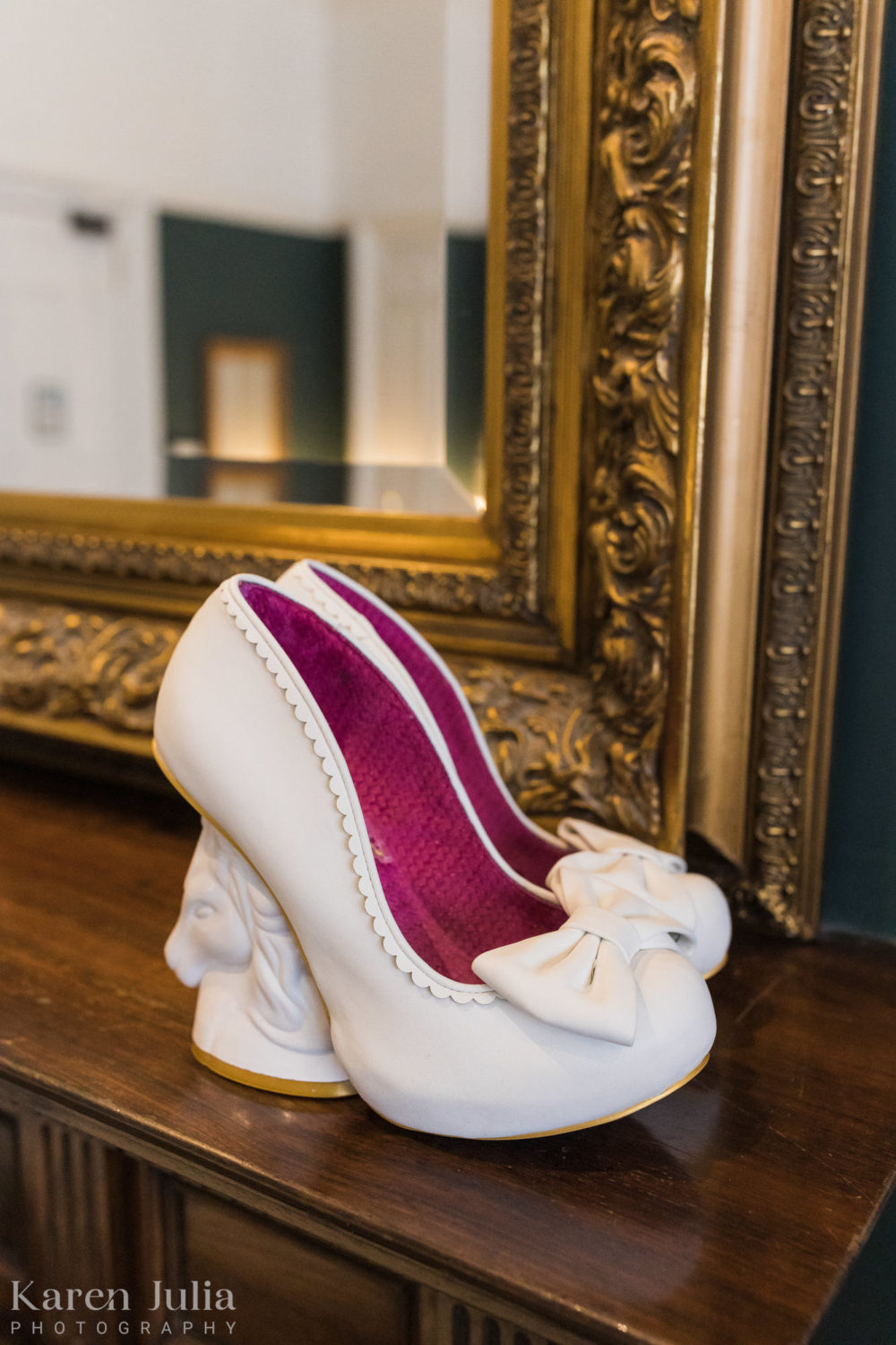 irregular choice white brides shoes with unicorns