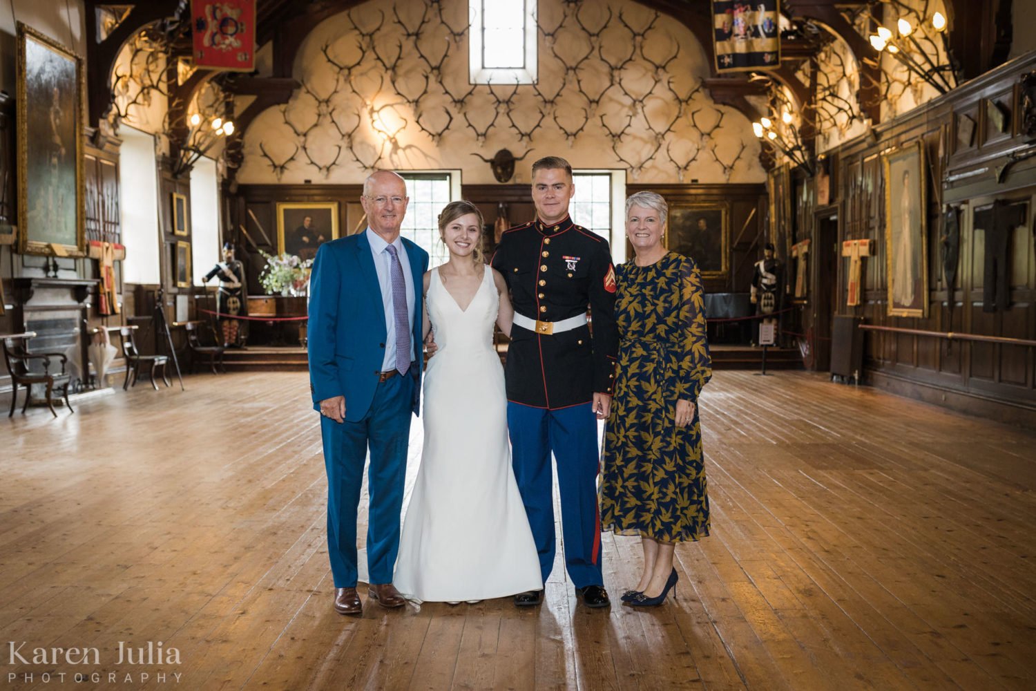 wedding party group photos at Blair Castle