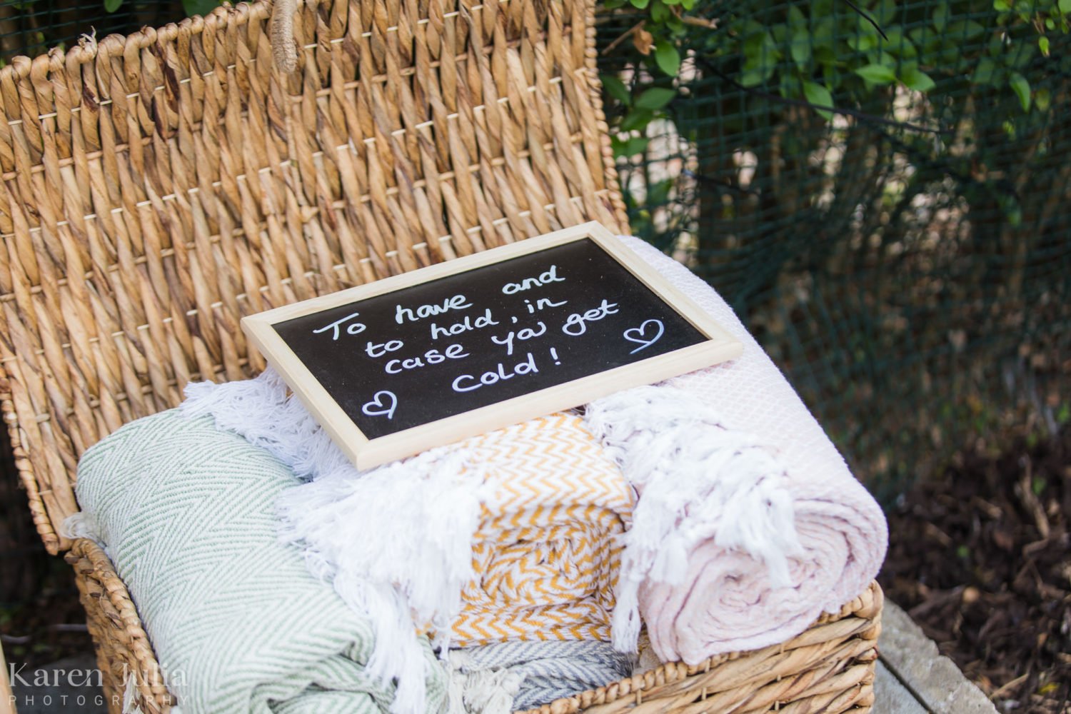 cosy blankets for wedding guests