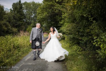 bride and groom wedding day portrait during their wedding photography at The Engine Works