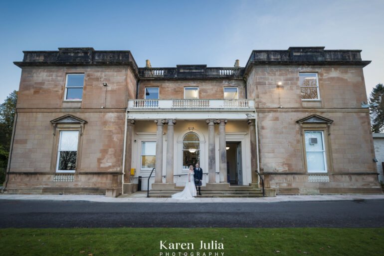 bride and groom during their Wedding Photography at Kilmardinny House Arts Centre